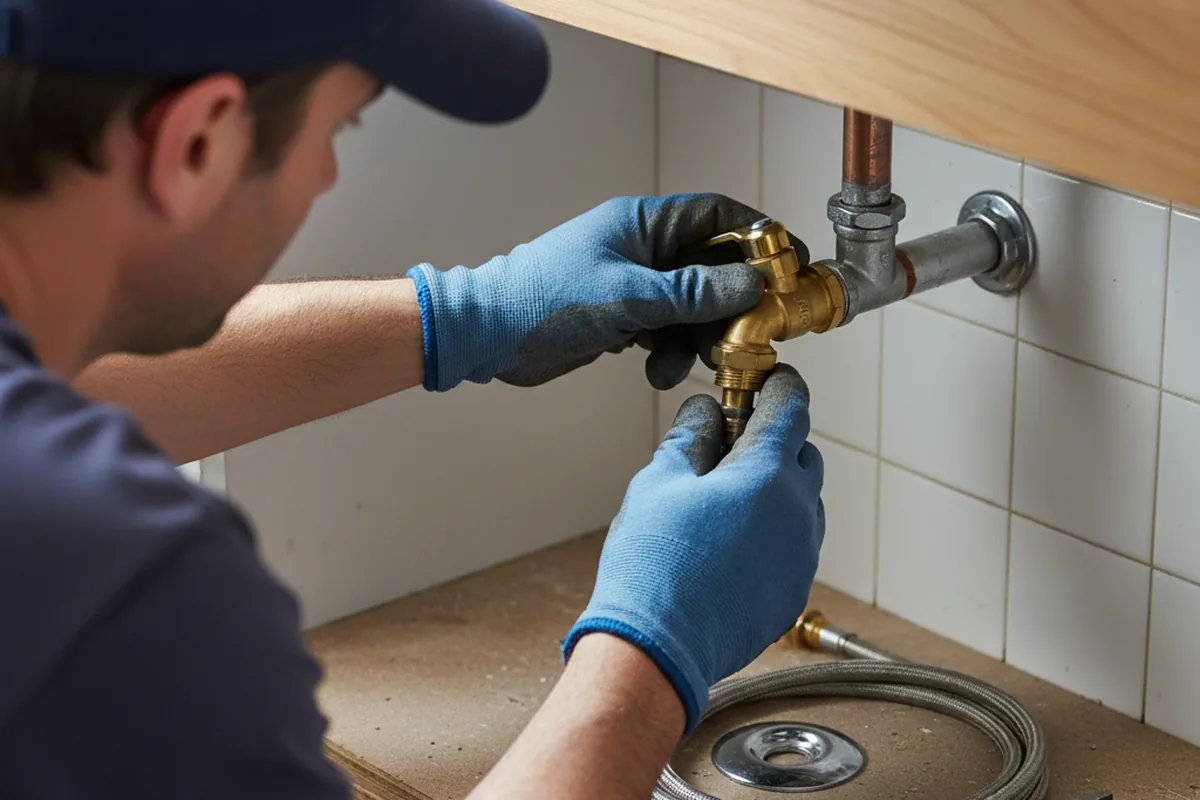 Shutoff valve and fitting work during Faucet and Fixture Repair in Forsyth